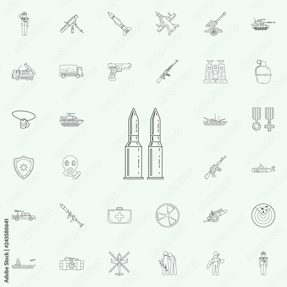 Poster cartridge icon. army icons universal set for web and mobile