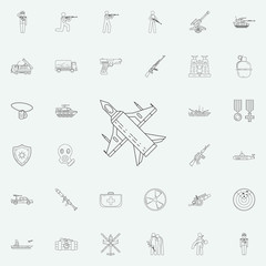 fighter icon. Army icons universal set for web and mobile