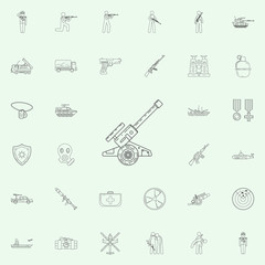 a gun icon. Army icons universal set for web and mobile