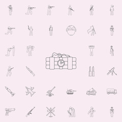 Naklejka premium dynamite icon. Army icons universal set for web and mobile