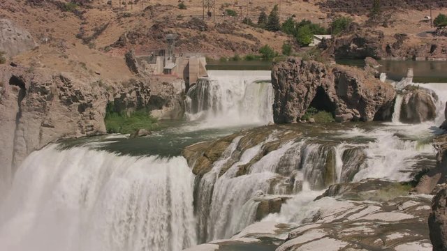 Beautiful flowing waterfalls