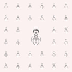 Fototapeta premium avatar woman doctor icon. Avatars icons universal set for web and mobile