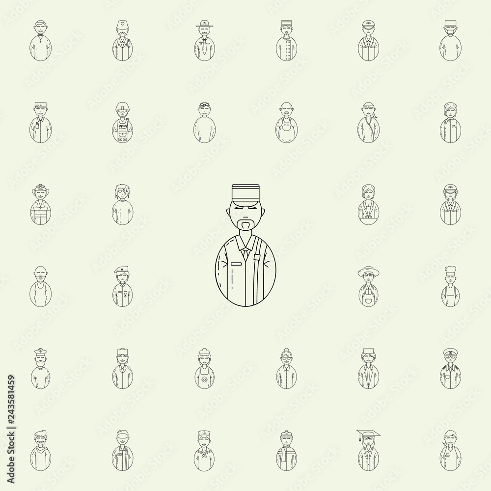 Poster avatar postman icon. avatars icons universal set for web and mobile