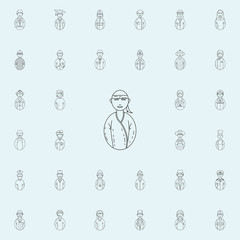 avatar fighter athlete icon. Avatars icons universal set for web and mobile