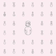 avatar hippies icon. Avatars icons universal set for web and mobile