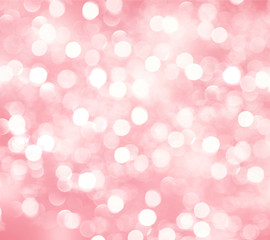 Festive blurred pink bokeh background, white circles, decorative, Valentine's day, glitter, holiday, vacation, birthday