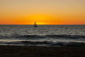 sunset at sea