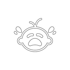 crying baby icon. Element of cyber security for mobile concept and web apps icon. Thin line icon for website design and development, app development