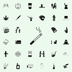Smoking reduces life icon. Bad habbits icons universal set for web and mobile