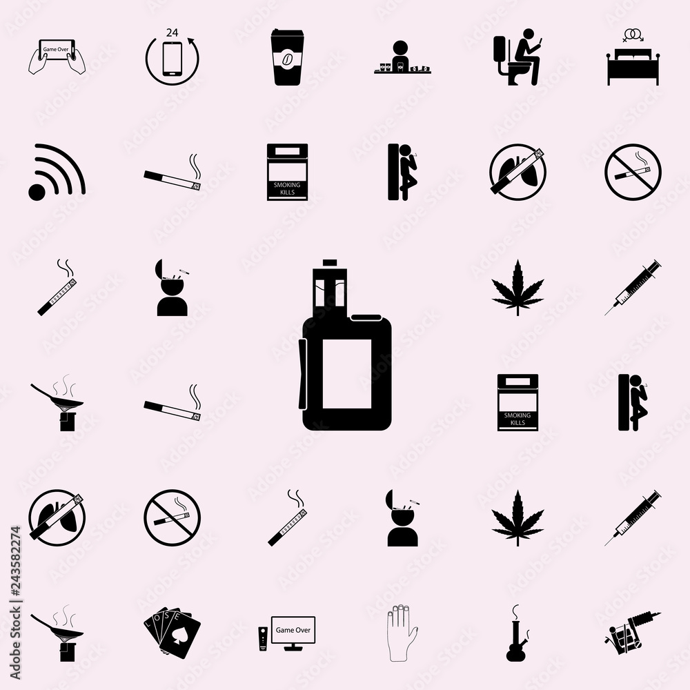 Poster electronic cigarettes icon. bad habbits icons universal set for web and mobile
