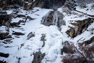 Frozen Horsetail Falls