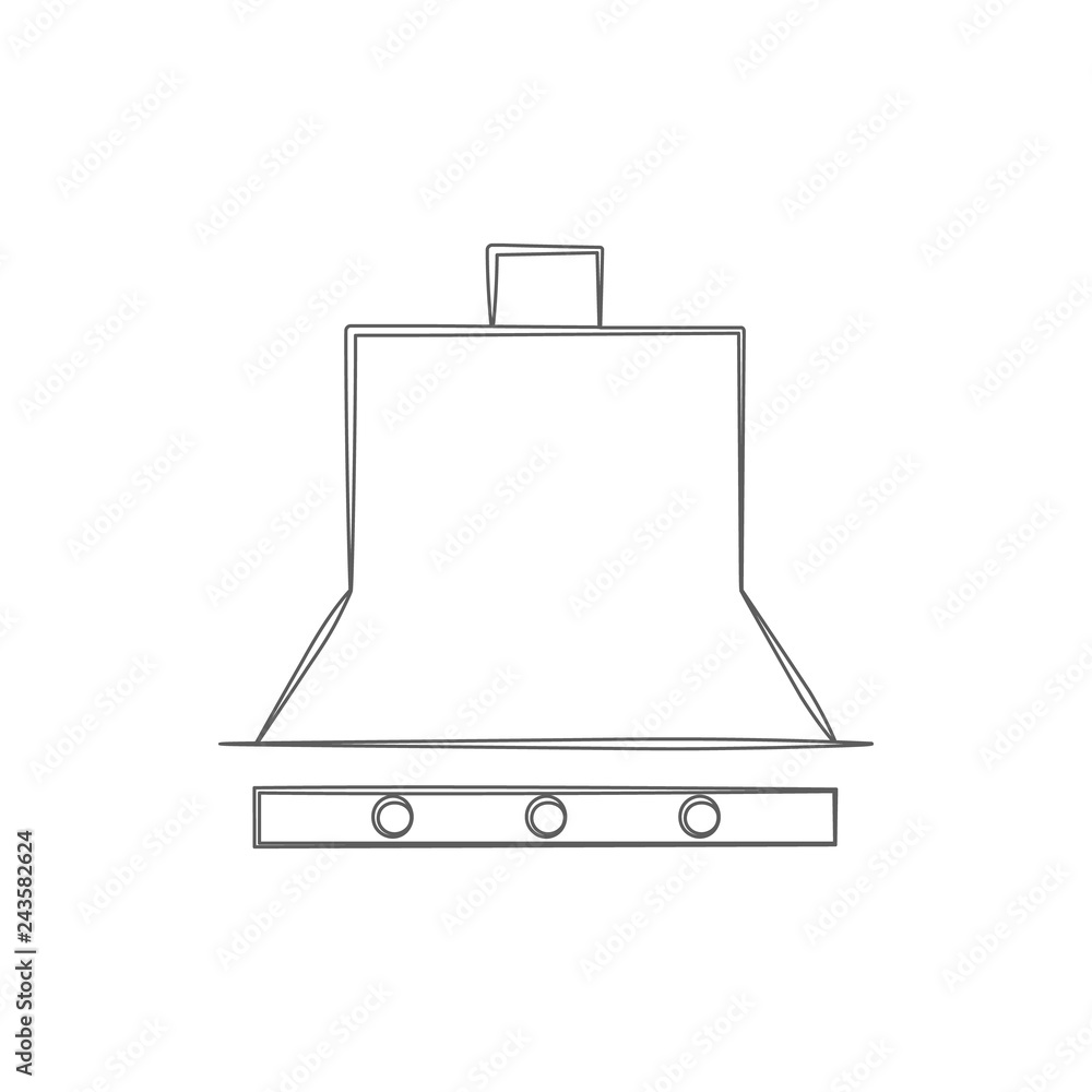Poster logo cooker hood icon. element of cyber security for mobile concept and web apps icon. thin line ico