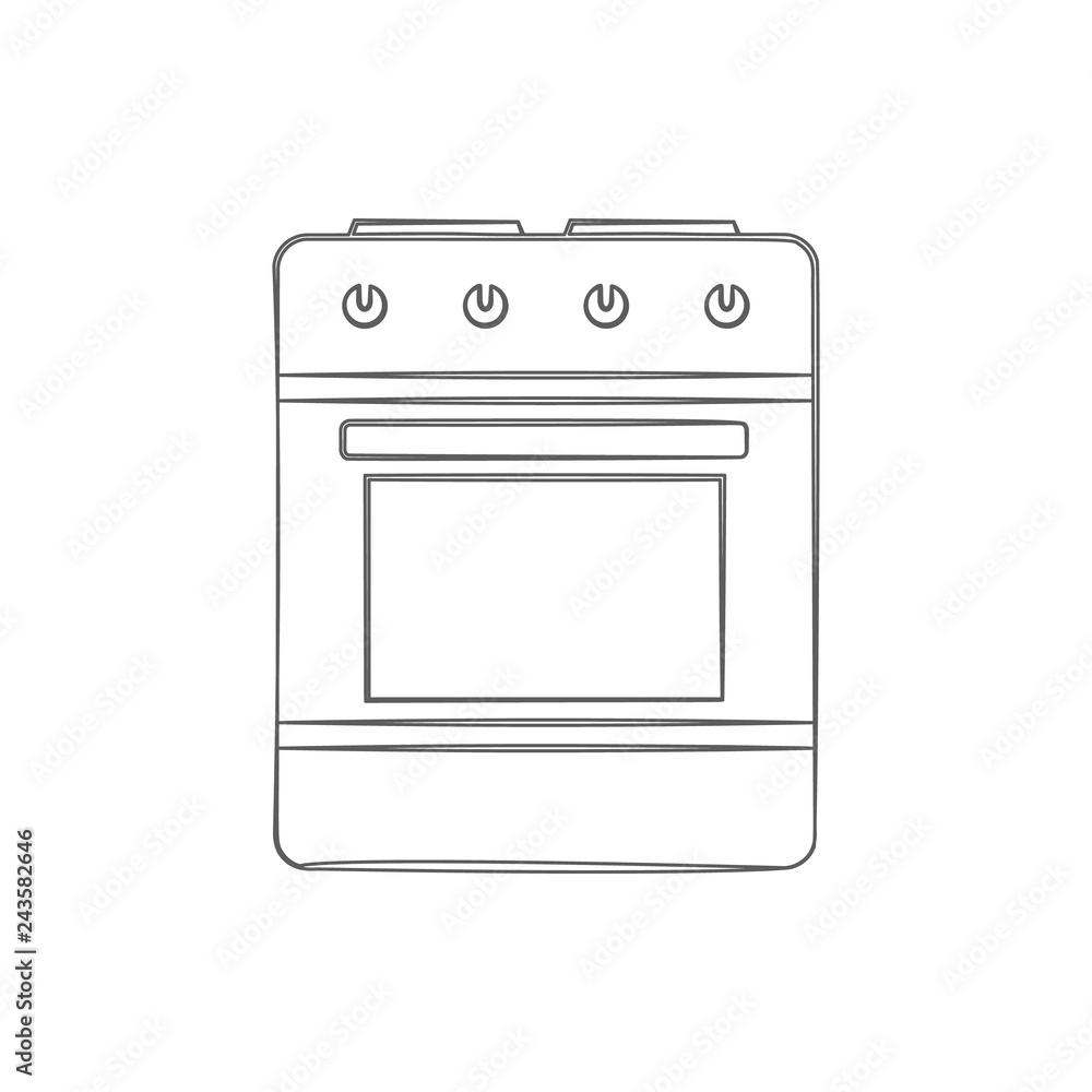 Poster logo gas furnace icon. element of electro for mobile concept and web apps icon. thin line icon for w