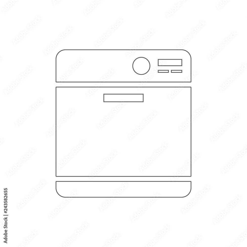 Aufkleber dishwasher icon. element of electro for mobile concept and web apps icon. thin line icon for website