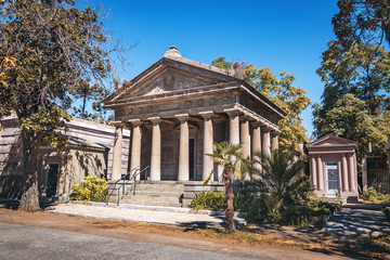 Fototapeta na wymiar Roman style Tomb at Santiago Cemetery - Santiago, Chile