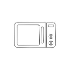 logo microwave oven icon. Element of cyber security for mobile concept and web apps icon. Thin line icon for website design and development, app development
