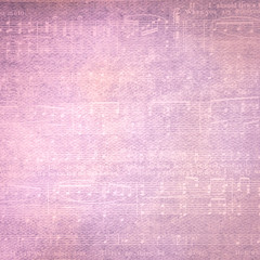 Musical Notation Pattern on the Pink Background
