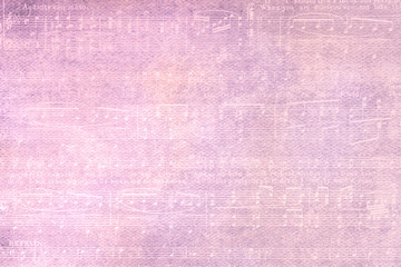 Musical Notation Pattern on the Pink Background