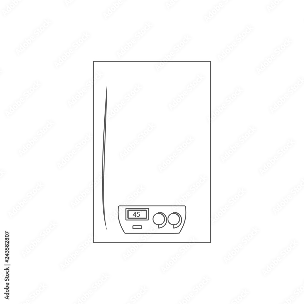 Poster a gas boiler icon. element of cyber security for mobile concept and web apps icon. thin line icon fo