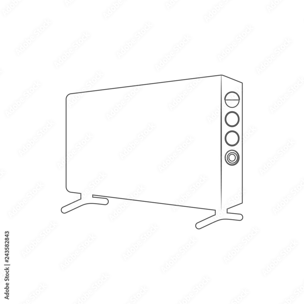 Poster electric radiator icon. element of cyber security for mobile concept and web apps icon. thin line ic