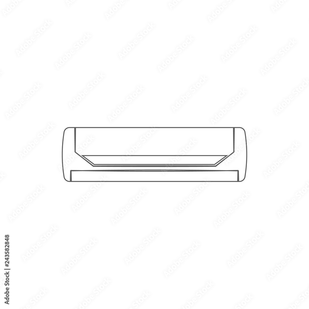 Poster split air conditioning icon. element of cyber security for mobile concept and web apps icon. thin li