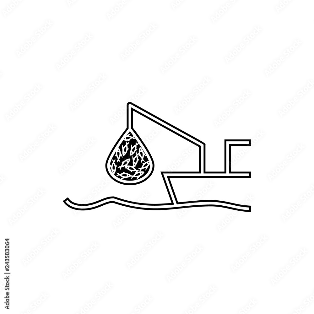 Poster fishing icon. element of fish production for mobile concept and web apps icon. glyph, flat icon for 