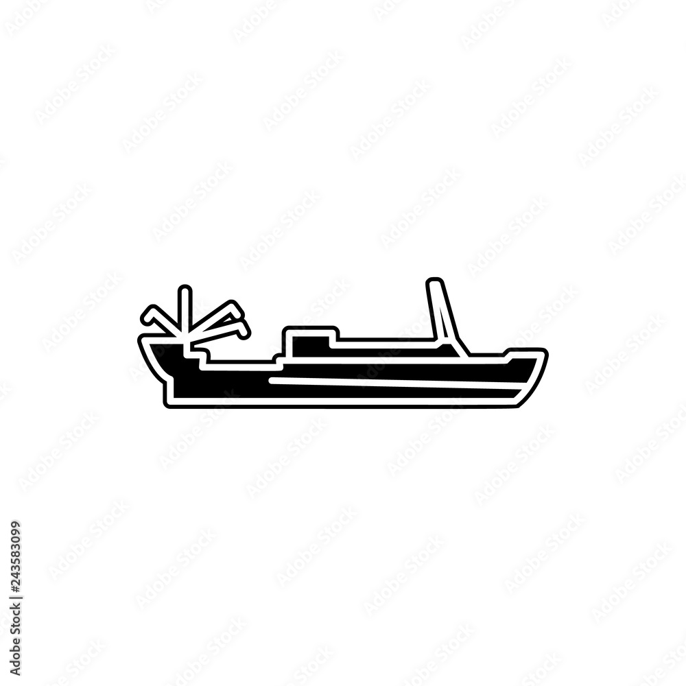 Poster fishing boat icon. element of cyber security for mobile concept and web apps icon. glyph, flat icon 