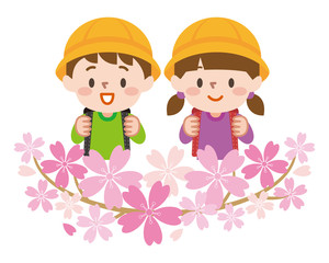 小学生　桜　入学