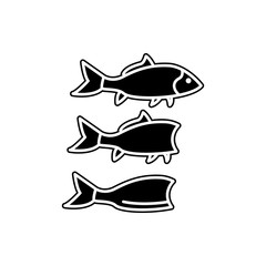 cutting fish icon. Element of fish production for mobile concept and web apps icon. Glyph, flat icon for website design and development, app development