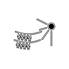 fish drying icon. Element of fish production for mobile concept and web apps icon. Glyph, flat icon for website design and development, app development