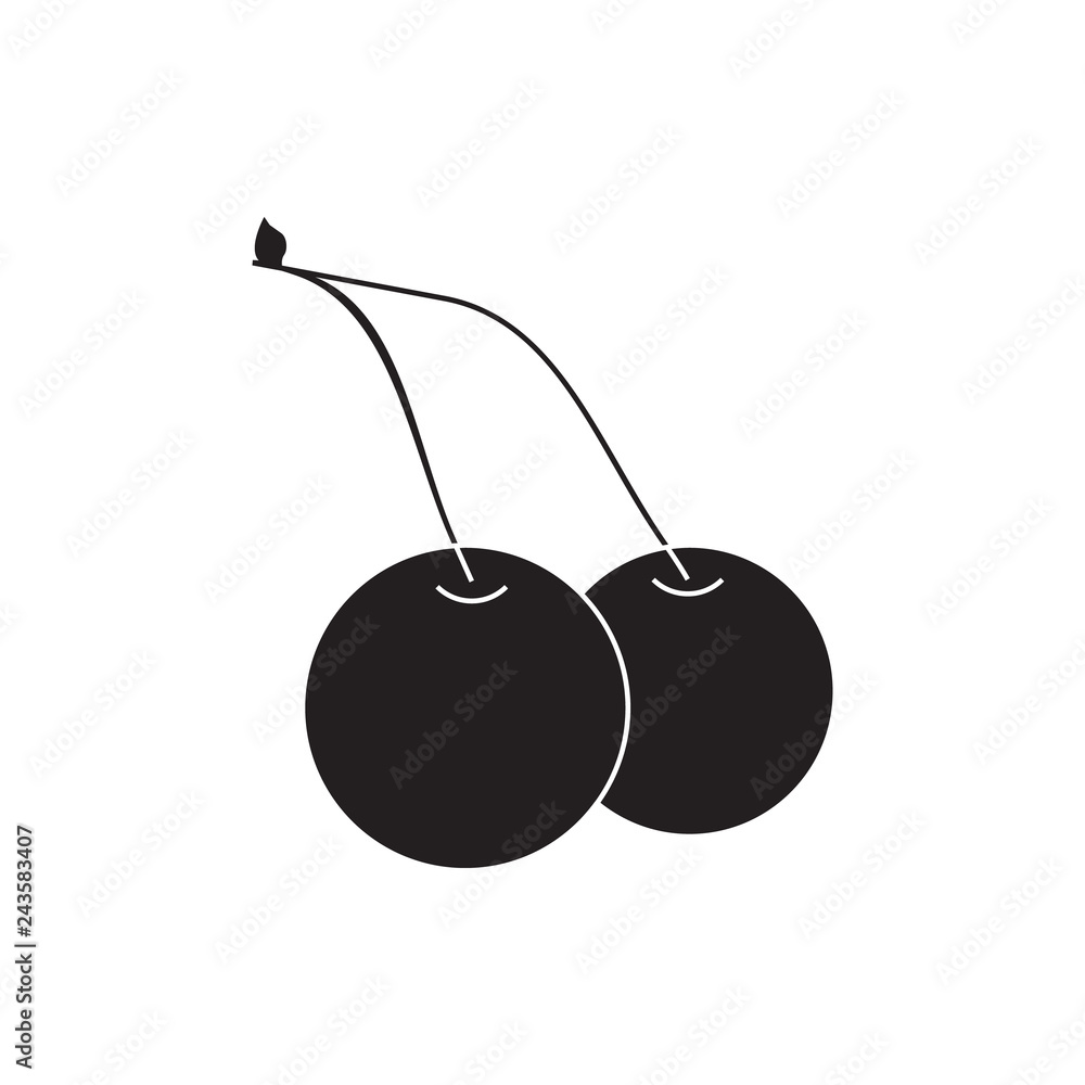Poster cherry icon. element of cyber security for mobile concept and web apps icon. glyph, flat icon for we