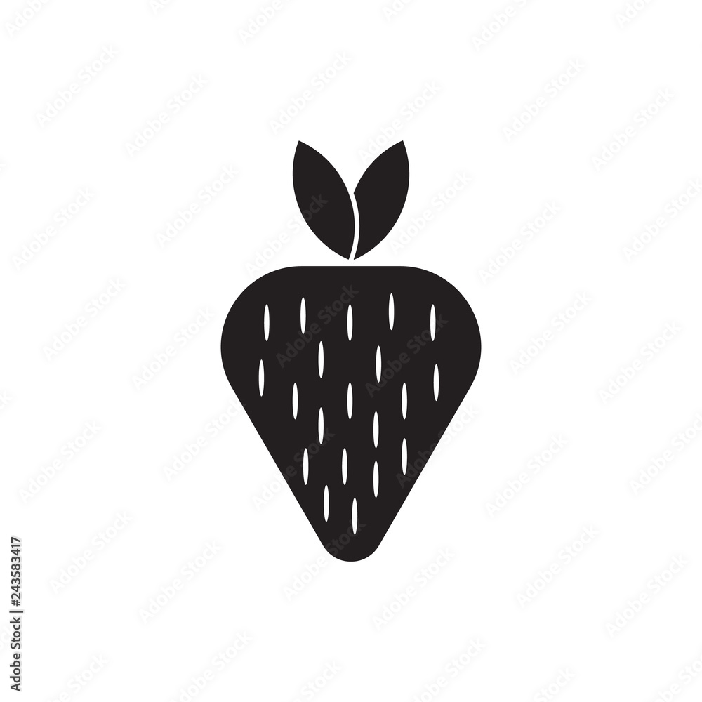 Poster strawberry icon. element of cyber security for mobile concept and web apps icon. glyph, flat icon fo
