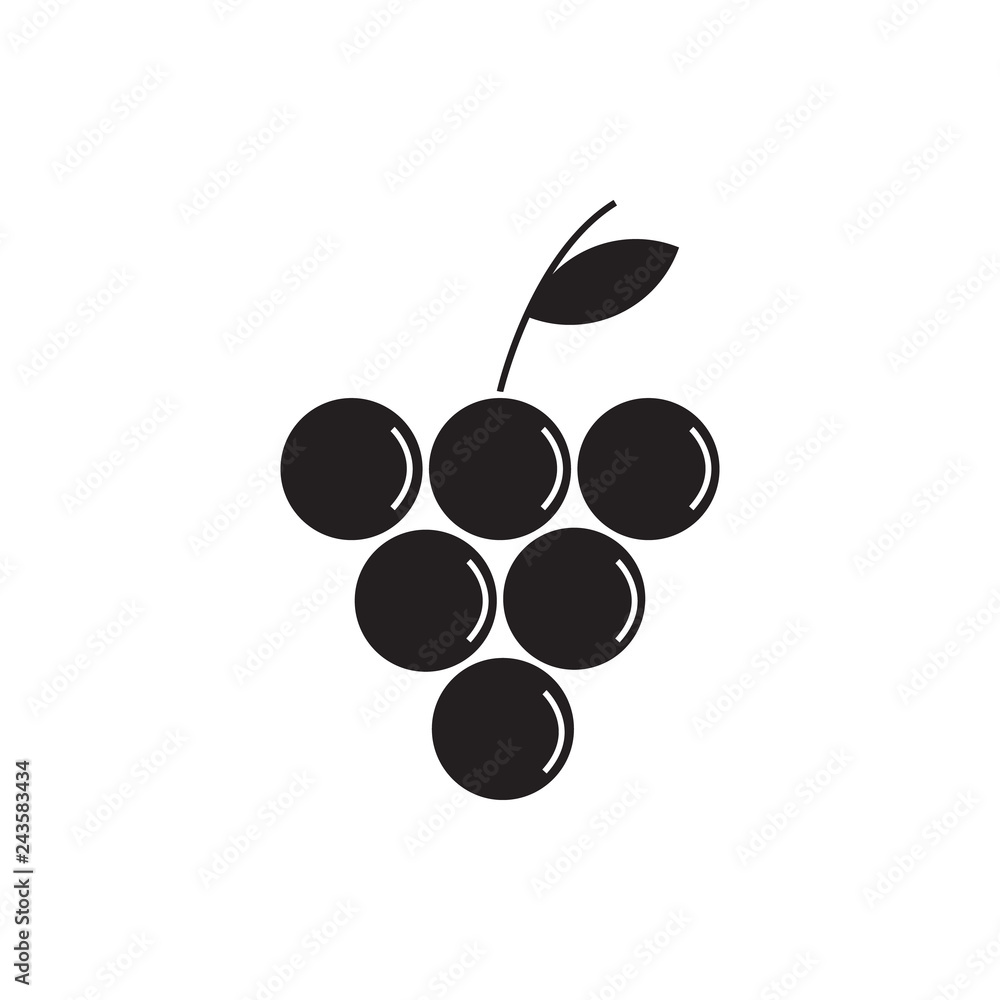 Poster Grapes icon. Element of cyber security for mobile concept and web apps icon. Glyph, flat icon for website design and development, app development
