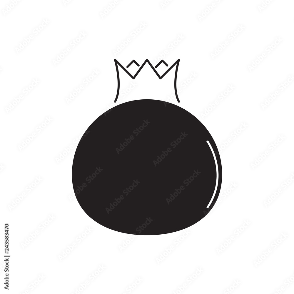 Poster garnet icon. element of fruit for mobile concept and web apps icon. glyph, flat icon for website des