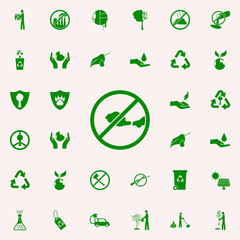 ban on gases from cars green icon. greenpeace icons universal set for web and mobile