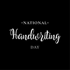 Fototapeta na wymiar national handwriting day vector design