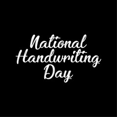 Naklejka na ściany i meble national handwriting day vector design