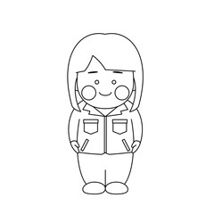 女性キャラクター作業服