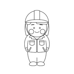 女性キャラクターヘルメット