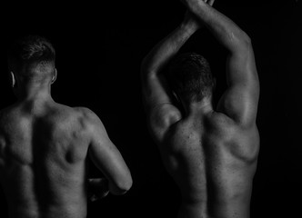 Obraz na płótnie Canvas Naked bodybuilders