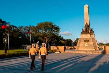 Monument in memory of Jose Rizal (National hero) at Rizal park in Manila, Philippines