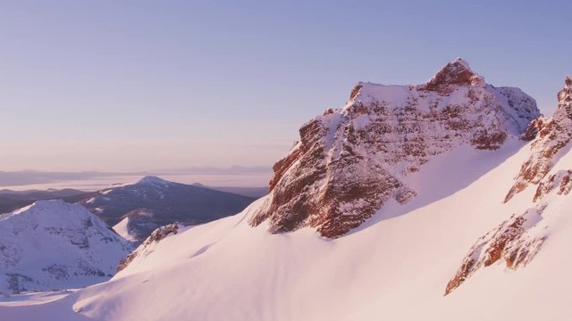 Oregon circa-2018. Aerial reveal of Mt. Bachelor from Broken Top. Shot from helicopter with Cineflex gimbal and RED Epic-W camera.