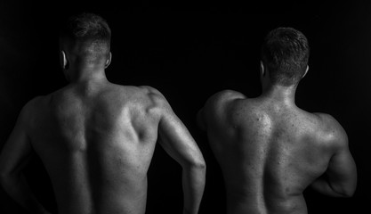 Fototapeta na wymiar Sexy naked muscular guys