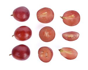 Top view set of grape Seed isolated on white background