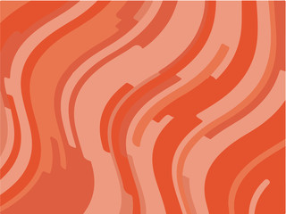 Abstract pattern with wave lines. Coral color striped background