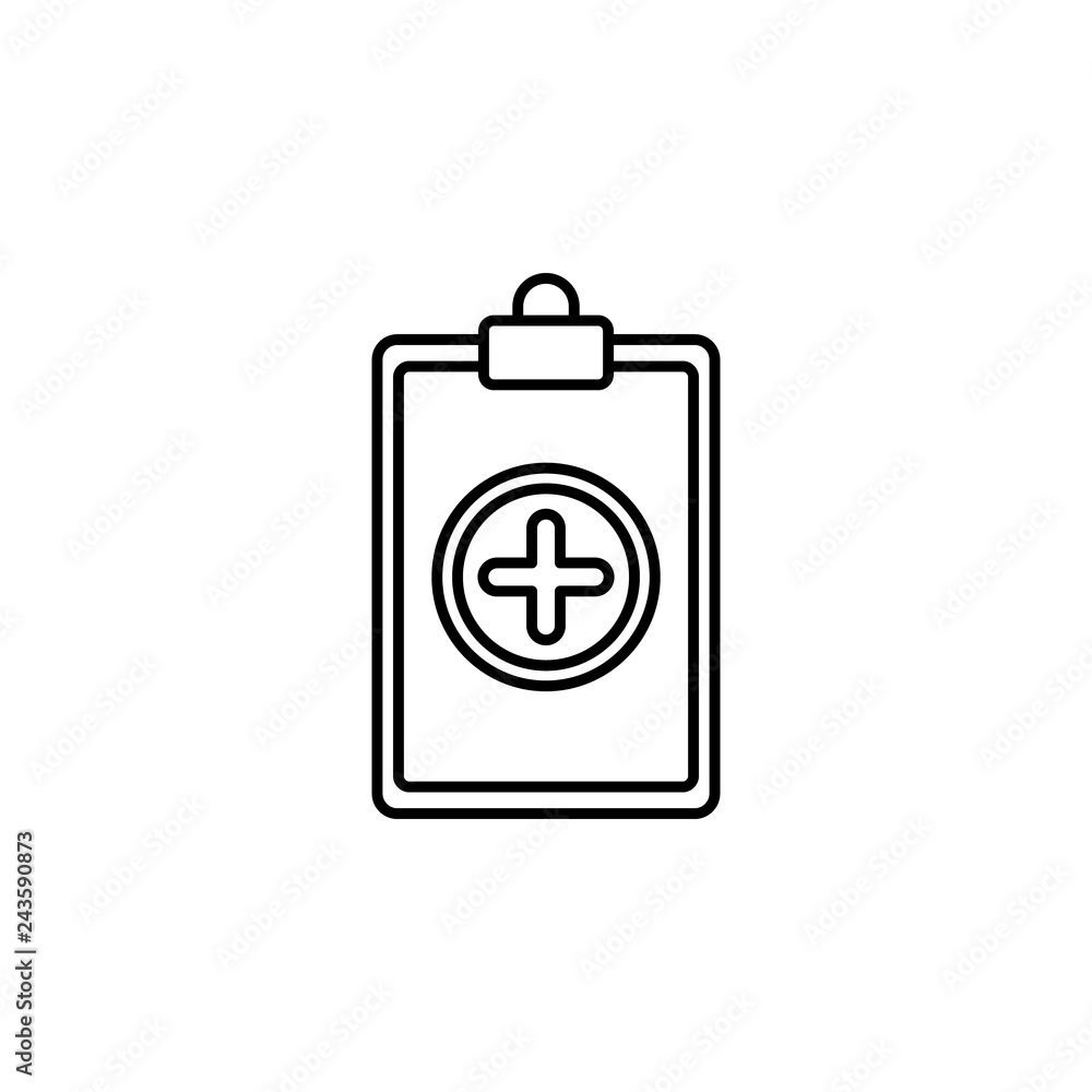 Aufkleber medical questionnaire icon. element of medicine for mobile concept and web apps illustration. thin c