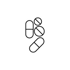 medication icon. Element of medicine for mobile concept and web apps illustration. Thin color line icon for website design and development, app development