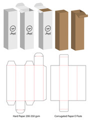 Box packaging die cut template design. 3d mock-up