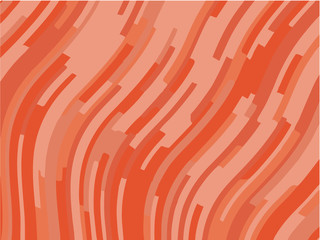 Abstract pattern with wave lines. Coral color striped background