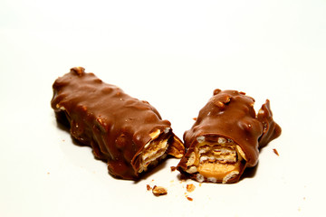 Chocolate background / Chocolate is a usually sweet, brown food preparation of roasted and ground cacao seeds